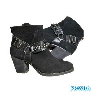 Black suede ankle boot-Reba size 9.5